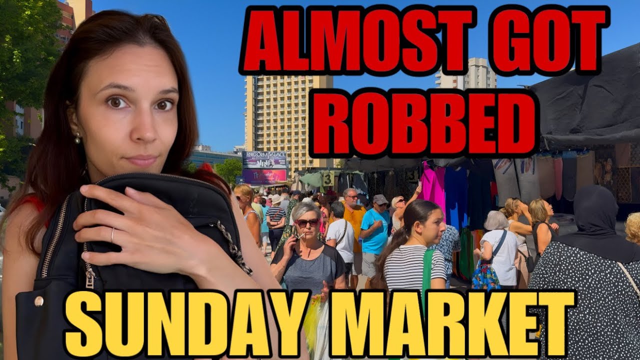 Benidorm’s SUNDAY MARKET - They tried to ROB us! 😲🚨