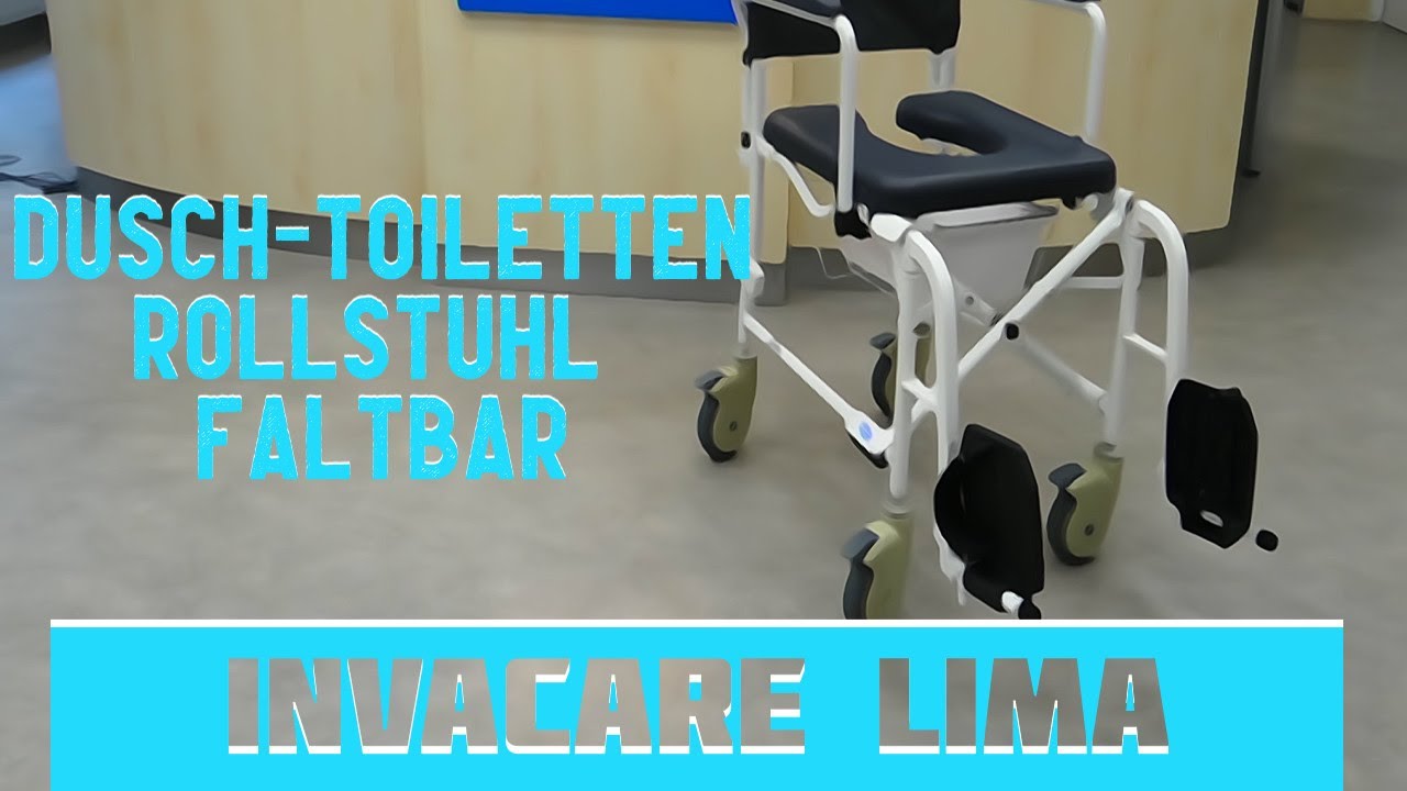 Faltbarer Dusch- und Toilettenrollstuhl Invacare Lima H263, viele Einstellmöglichkeiten(#72)