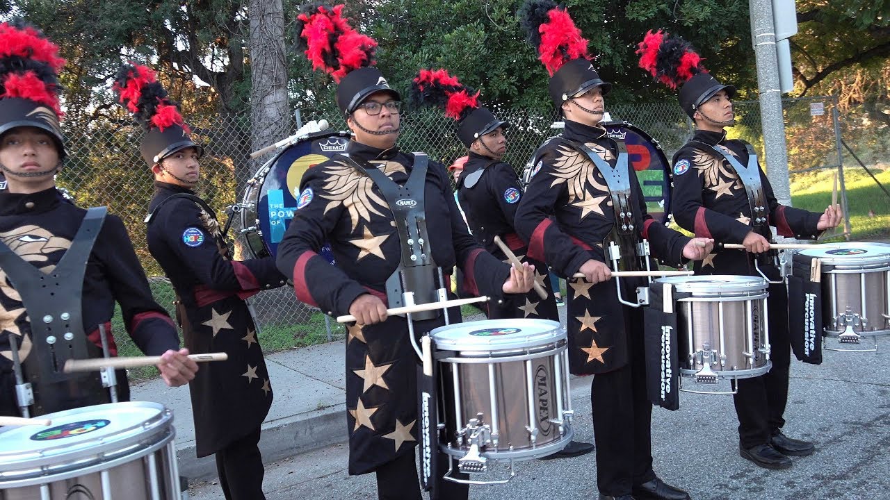 Aguiluchos Marching Band: Puebla, México - Warmup Before 2020 Pasadena Rose Parade