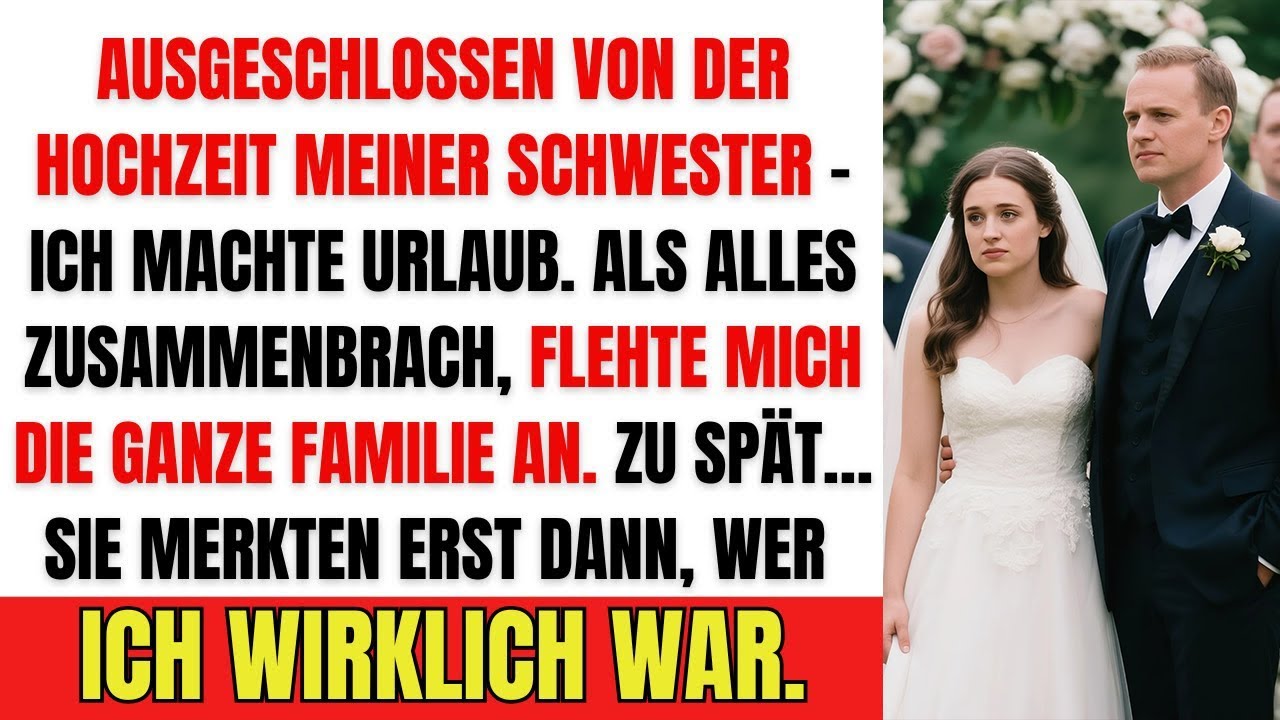 Von der Hochzeit ausgeschlossen – als alles eskalierte, flehte mich die Familie um Hilfe an