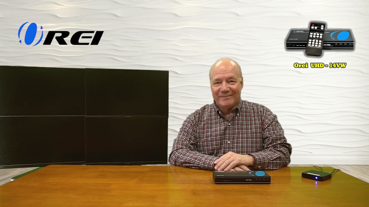 4K 2x2 Video Wall Control - HDMI or USB C Input - 1080 Degree Rotation