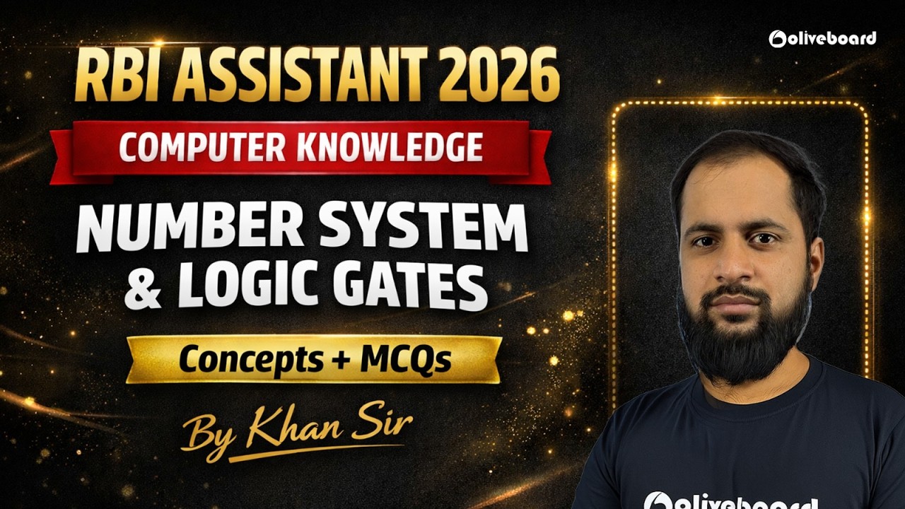 Number System & Logic Gates | Concept + MCQs | RBI Assistant Computer Awareness Classes 2026