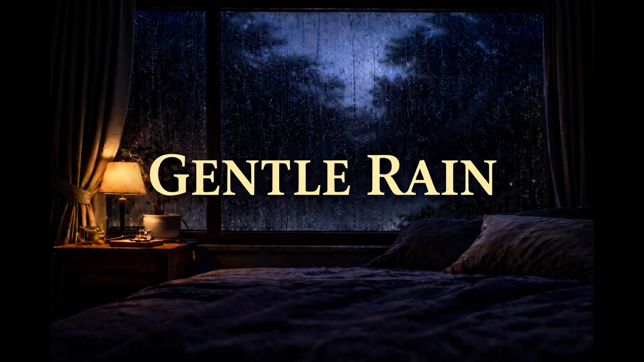 Gentle Rain in Cozy Bedroom | Deep Sleep Ambience, No Thunder 3 Hours