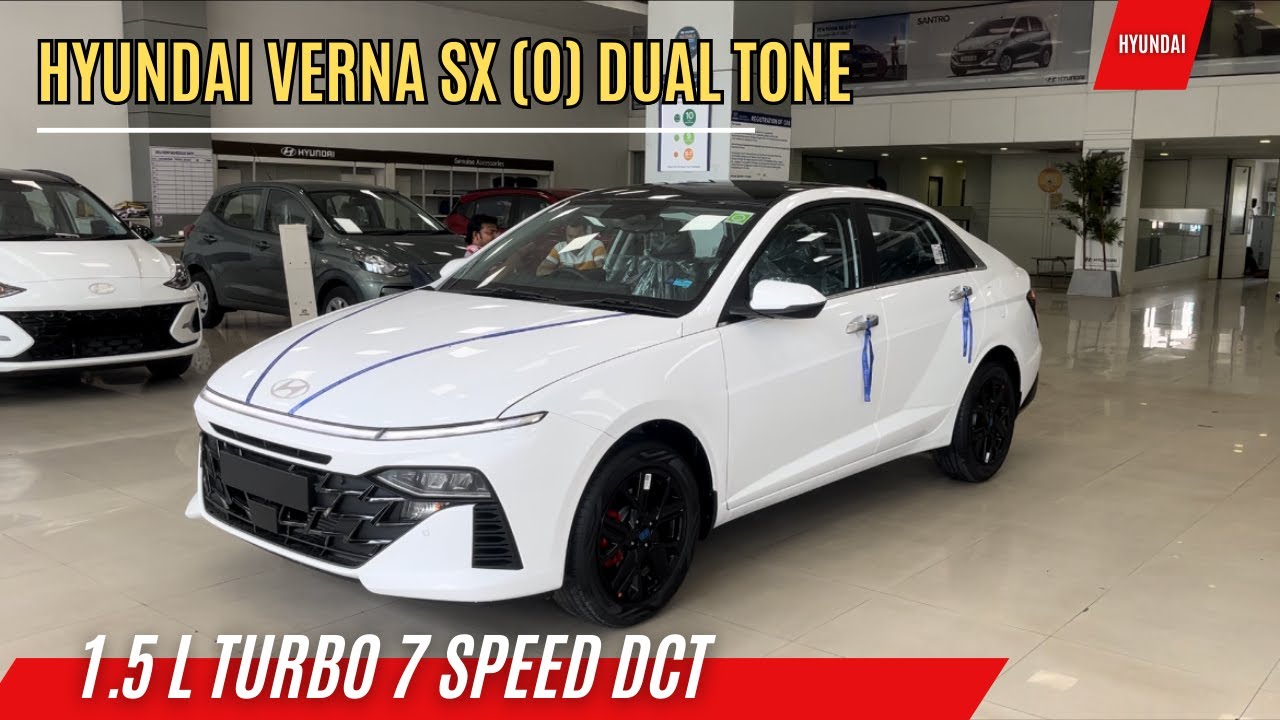 2023 Hyundai Verna 1.5 Turbo 7DCT Dual Tone Atlas white & Black 