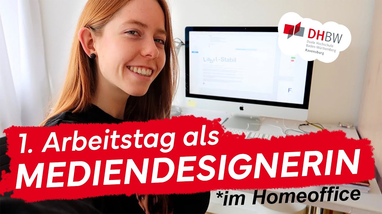 Mein erster Arbeitstag als Mediendesignerin (Praxisphase) | 2. Semester Mediendesign | vlog