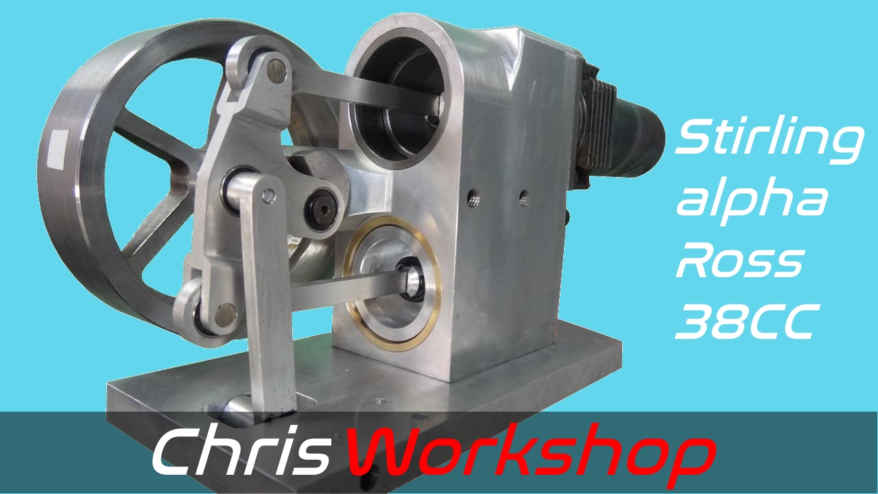 Moteur Stirling Alpha version 2016 avec embiellage Ross