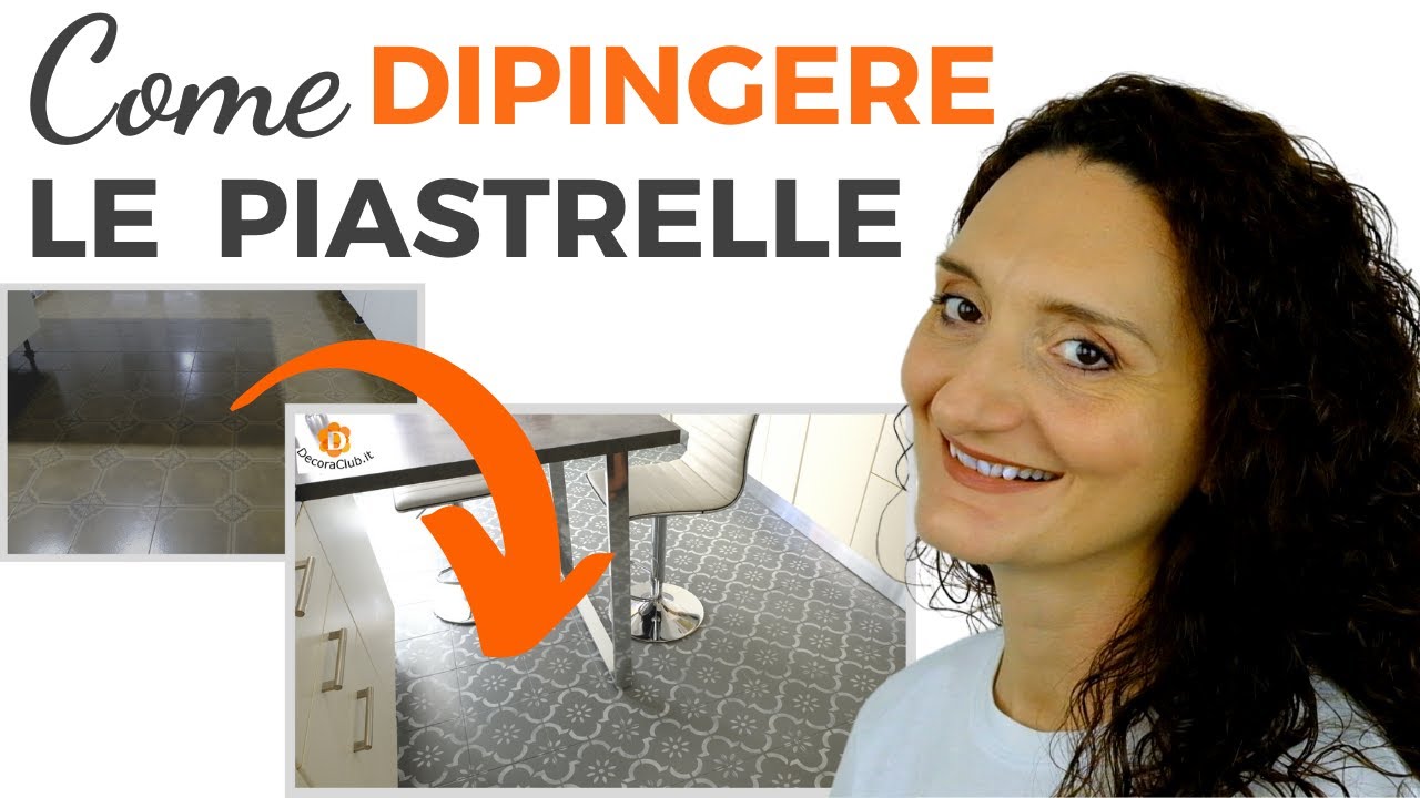 VERNICIARE le PIASTRELLE del PAVIMENTO e decorarle con lo stencil: facile e divertente!