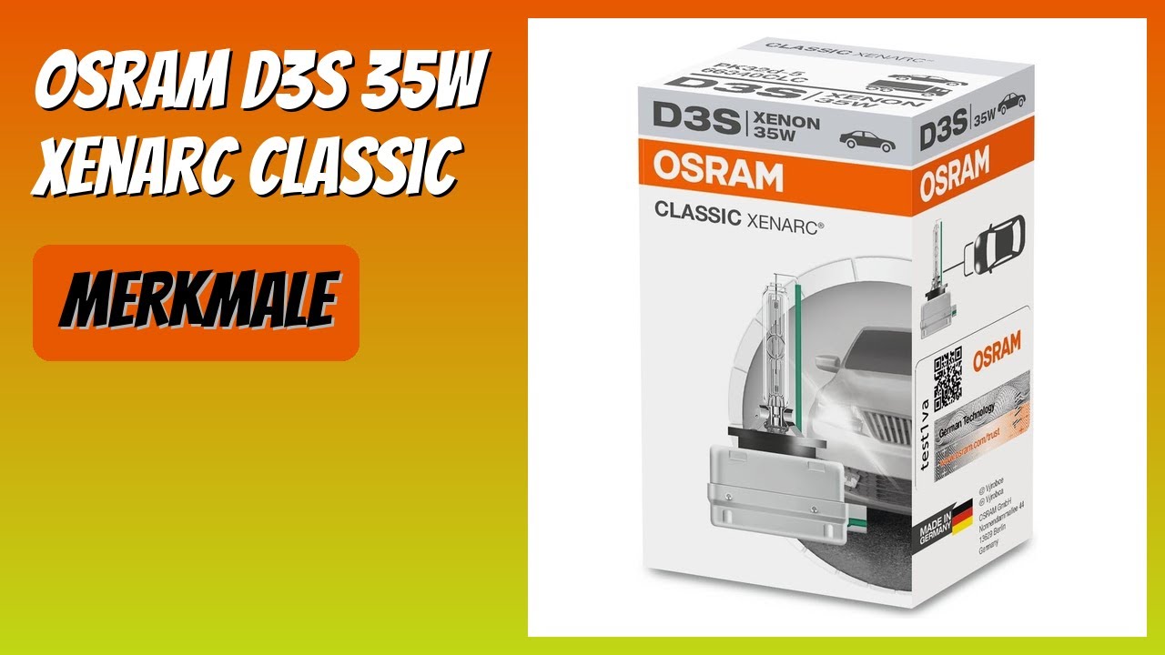BEWERTUNG (2025): Osram D3S 35W Xenarc Classic. Infos