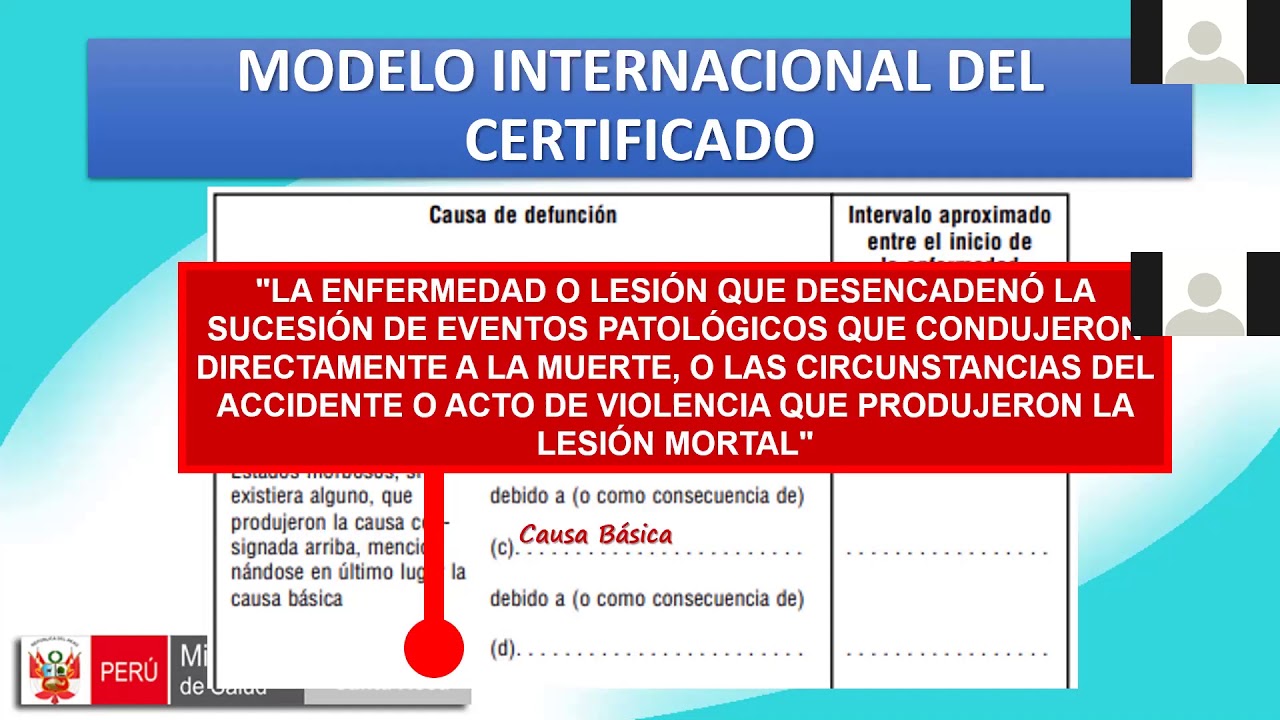CORRECTO LLENADO DE CERTIFICACIÓN DE DEFUNCIÓN