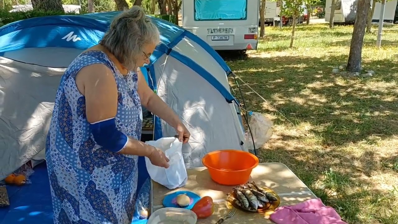 Sardinhas para dois no parque de campismo de Arganil