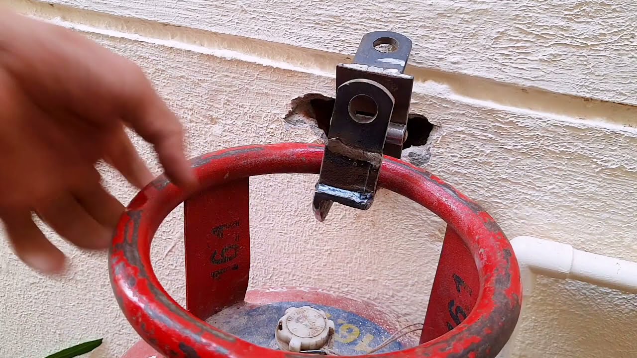 Gas cylinder locking system simple and easy idea.
