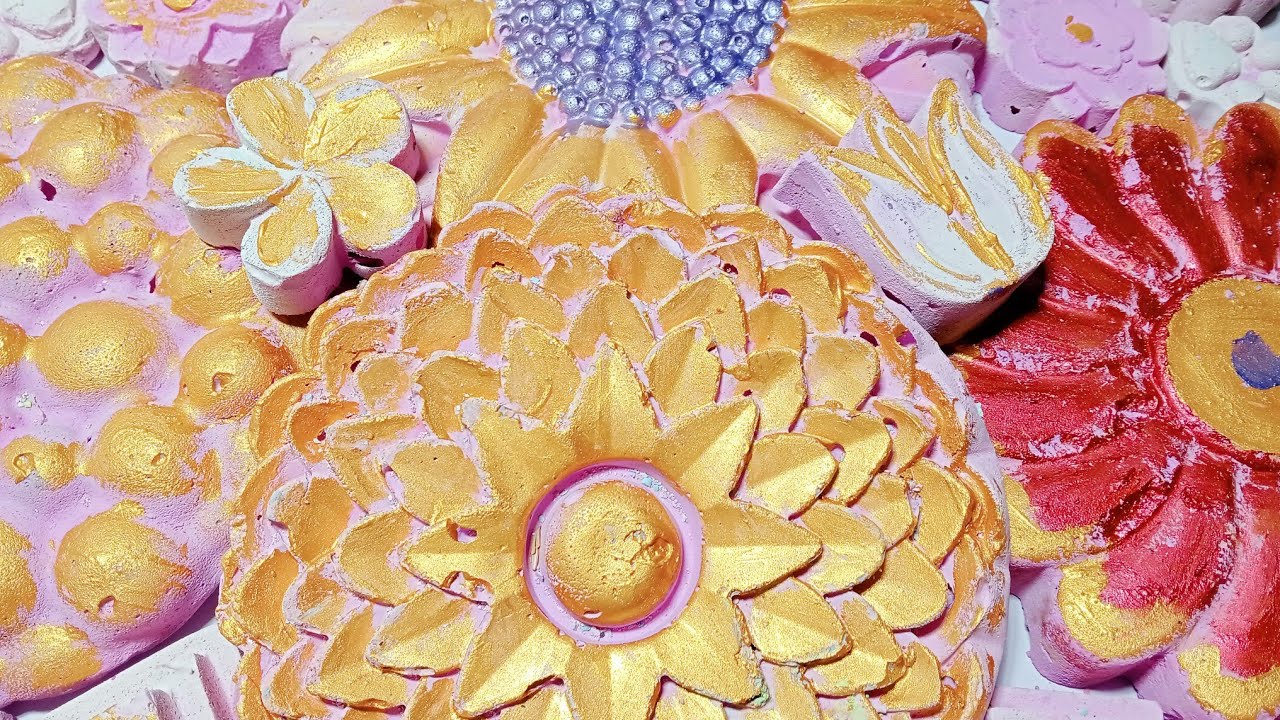 Golden Bloomed Pink Flowers | Satisfying GYM Chalk ASMR for Relaxation