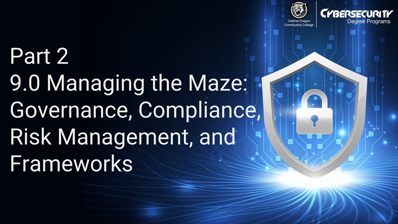 Part 2 - 9.0 Managing the Maze - Governance, Compliance, Risk Management
