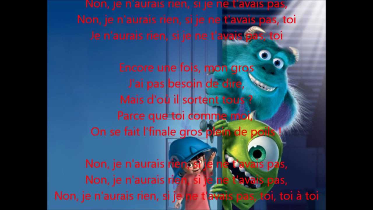 Monstre et Cie, si je ne t'avais pas + paroles