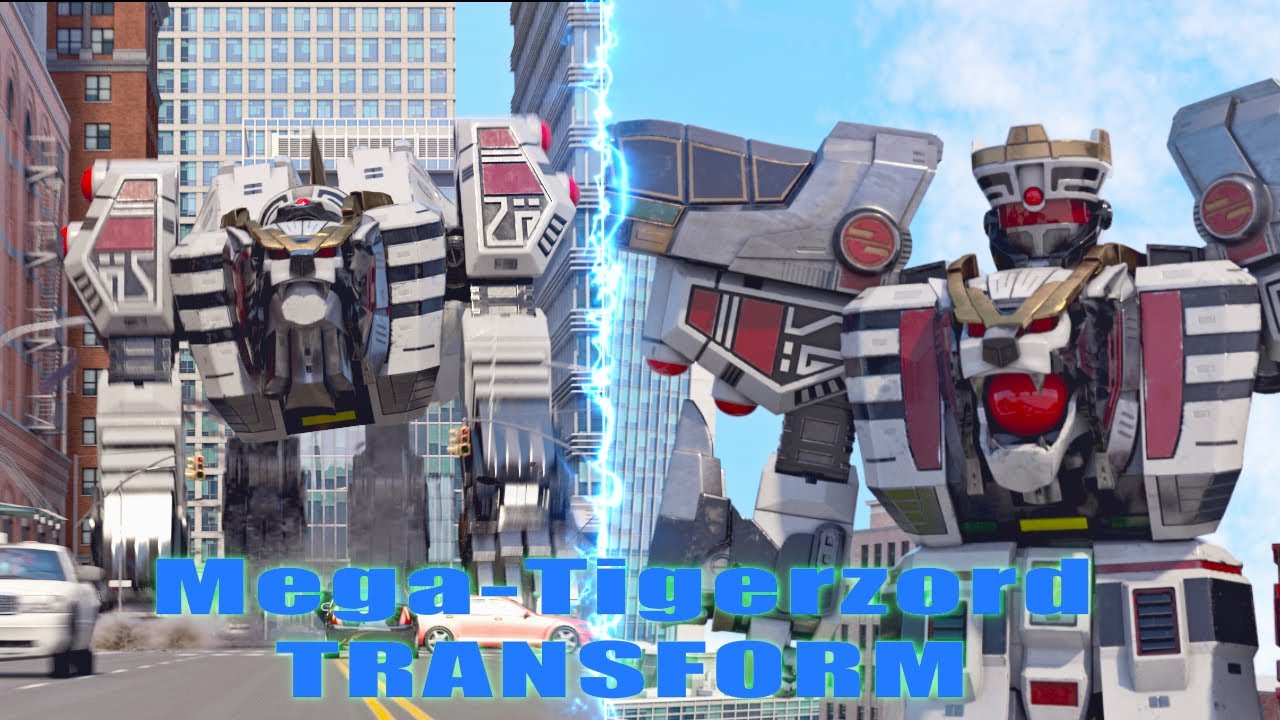 Mega Tigerzord animation test / Megazord fanfilm CGI