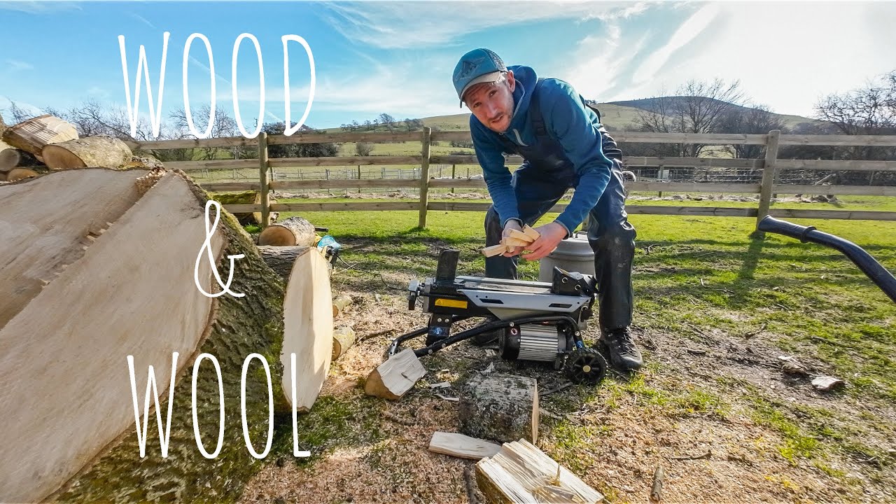 Whilst the sun shines. Logs & wool work - My Dream Smallholding