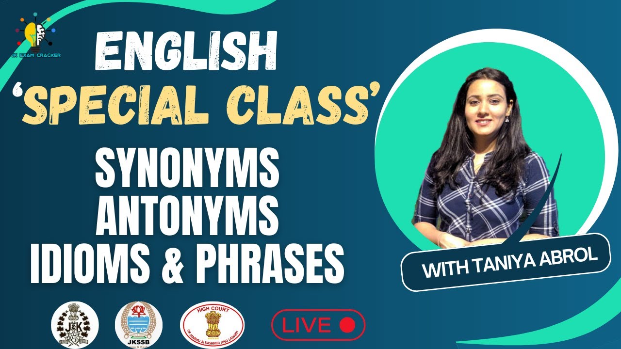 VOCABULARY SPECIAL CLASS- ENGLISH II HIGH COURT, JKPSI, JKSSB EXAMS II BY MAHRUKH MAM
