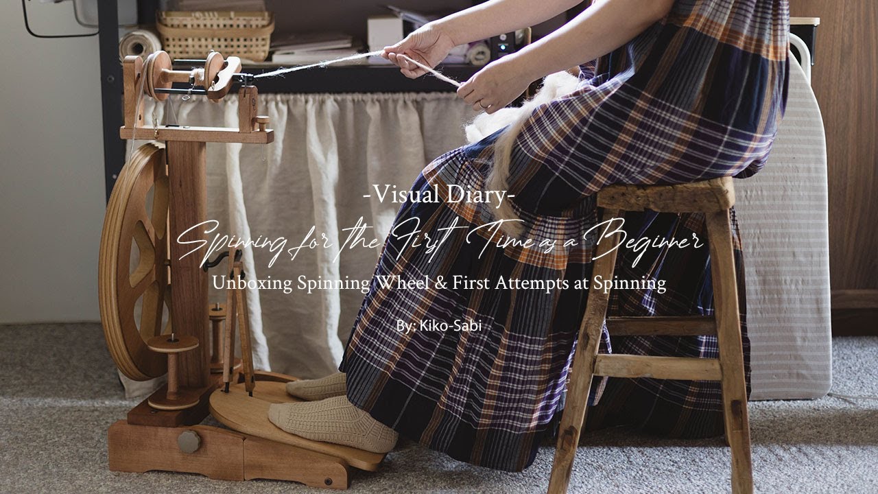 Visual Diary #74 | Spinning for the First Time as Beginner | Unboxing Wheel, First Spinning attempts