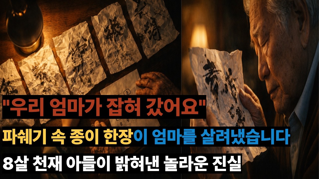 파쉐기 속 종이 한장으로 8살 천재 아들이 엄마를 살렸습니다#시니어인생사연 #천재아들#노후사연#인생사연 오디오북