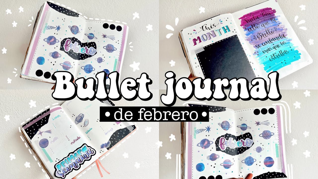 ✨Bullet journal febrero✨//Planea conmigo🪐💫🌌