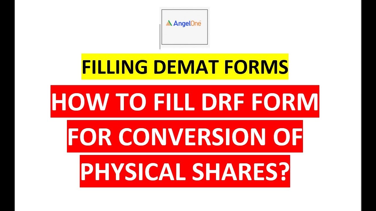 HOW TO FILL DRF FORM | DEMAT FORM | PHYSICAL SHARE CERTIFICATES CONVERSION