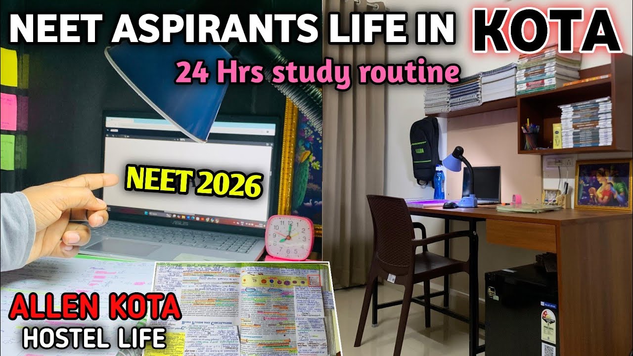 A Day In My Life As A NEET Aspirants Allen Kota 🤯 | Study Vlog | Hostel Life | NEET 2026 | Pw #neet 