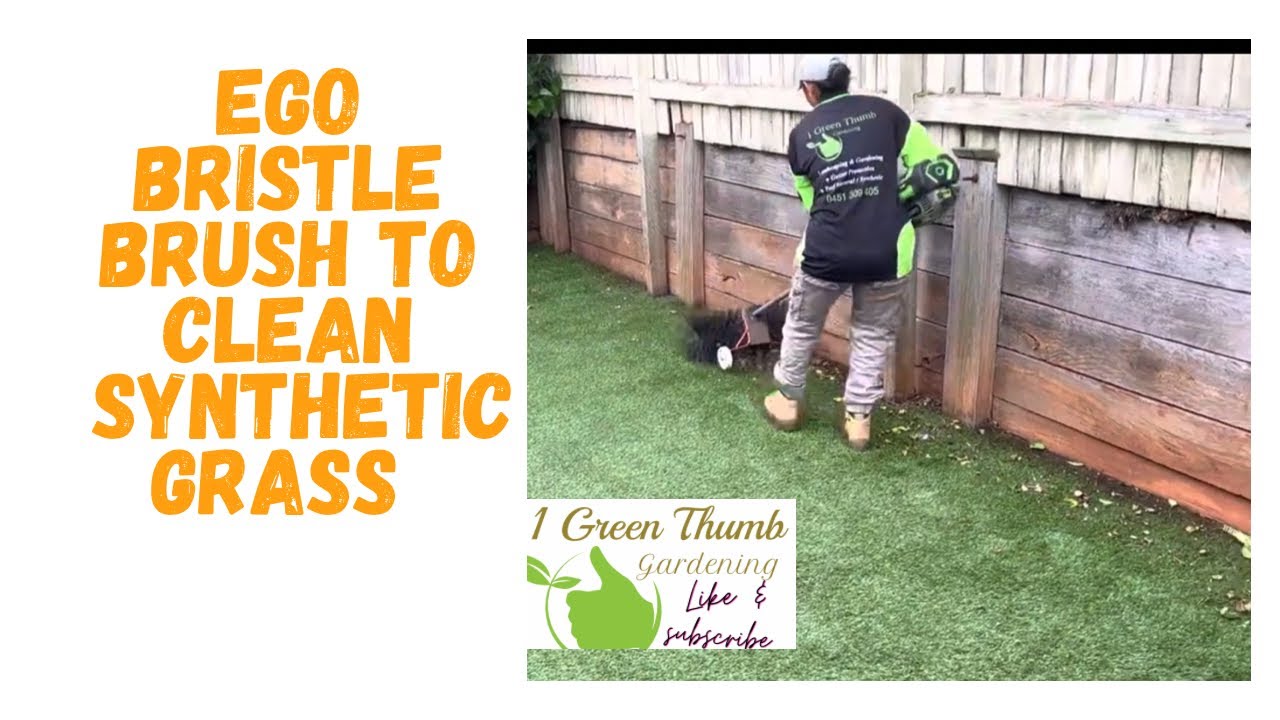 Ego power head with Bristle brush,pulling towards you, cleaning synthetic grass/turf