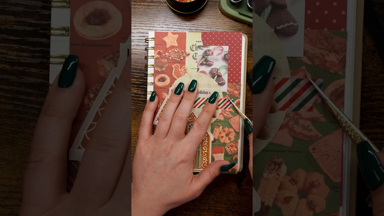 CHRISTMAS COOKIES 🍪 #scrapbook #junkjournal #journaling #scrapbooking #journal #christmas #shorts