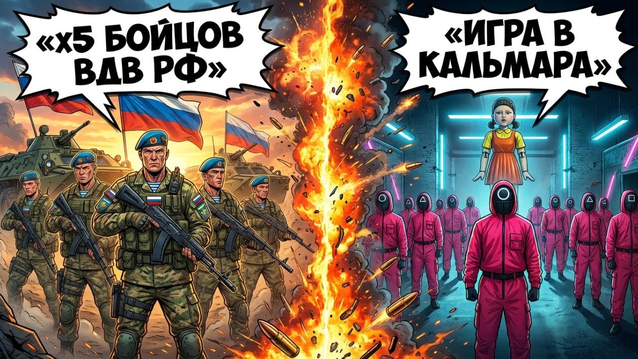 ЧТО ЕСЛИ 5 бойцов ВДВ РФ попали в ИГРУ В КАЛЬМАРА? | ФАКТИЛЛА