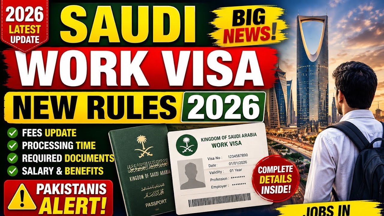 🚨 Saudi Work Visa Latest Update 2026 | New Rules, Fees & Processing Time | Big News
