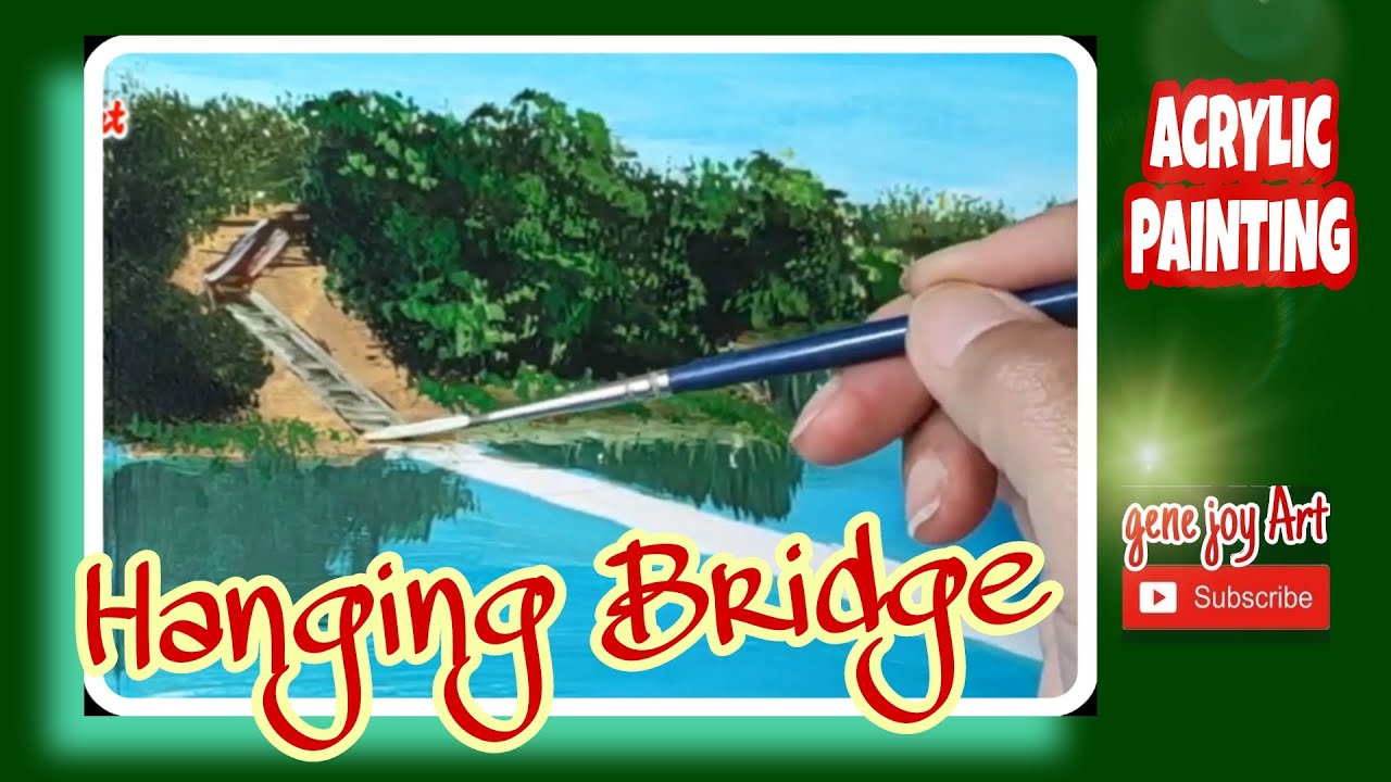 HOW I PAINT RANGAMATI BRIDGE | Painting of the Famous Hanging Bridge in Bangladesh | gene joy Art