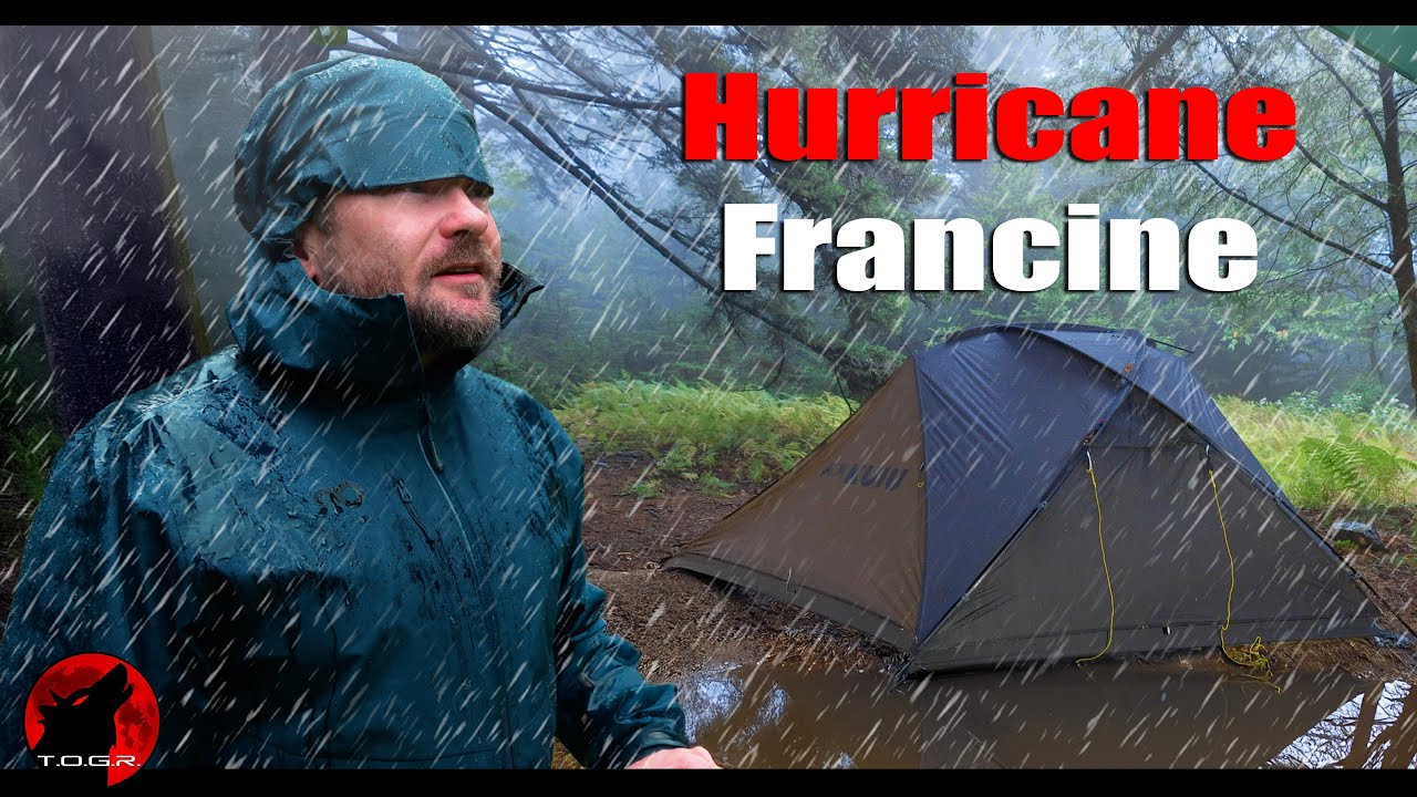 Hurricane Francine Attacks the Mountains - Extreme Wind Overnight Storm Camp