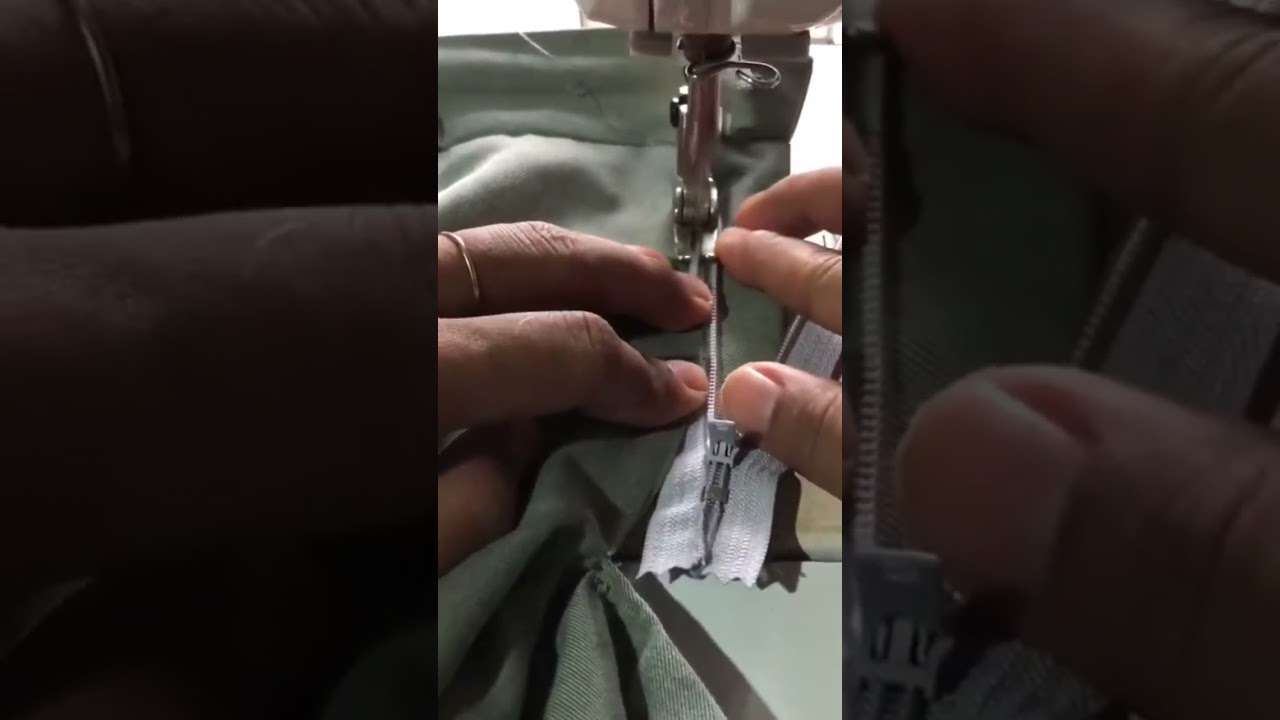 Fixing zipper for beginner #sew #sewing #secondhandclothes #diy #sewtogether #seweasy #shorts