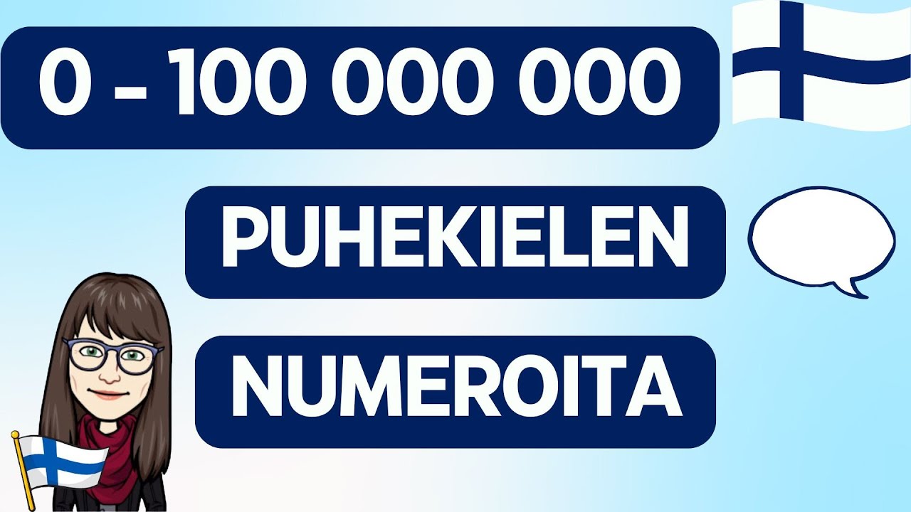 Numerot 0 - 1000 000 000 ja puhekielen numeroita
