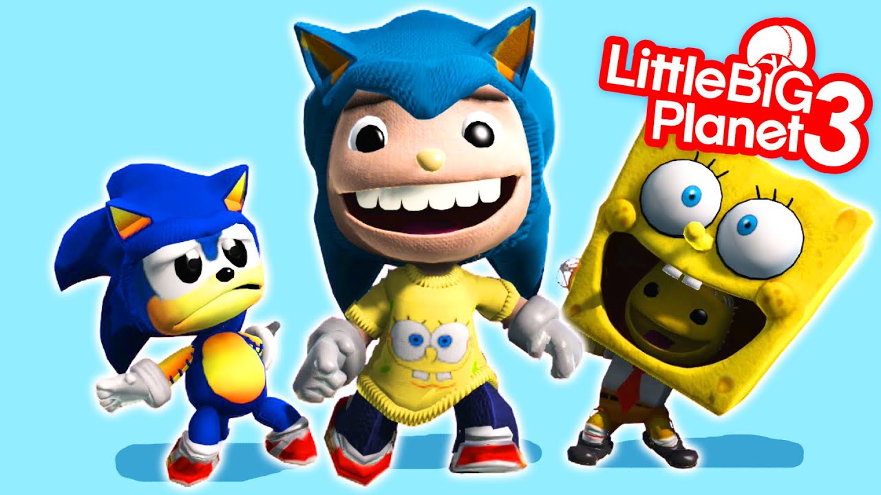 Spongebob & Sonic Fusion Costume DLC - LittleBigPlanet 3 | EpicLBPTime