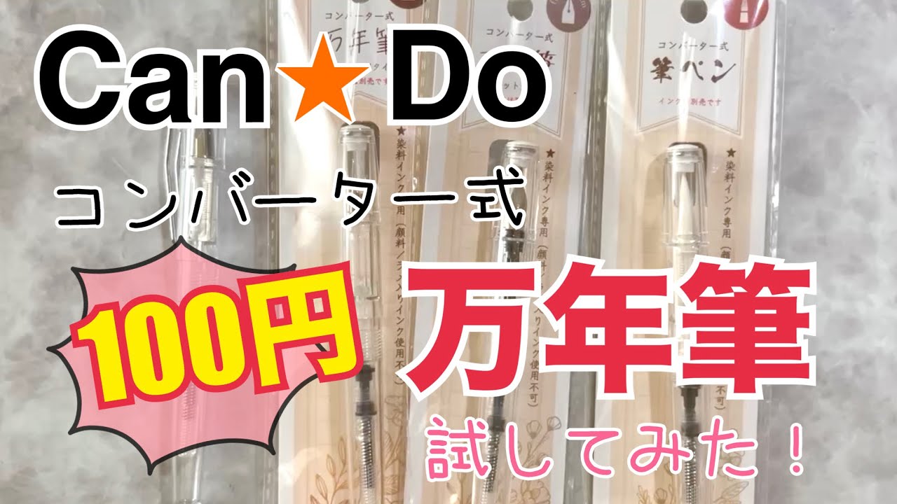 【コスパ良すぎ‼️】100円ショップキャンドゥのコンバーター式万年筆＆筆を試してみた