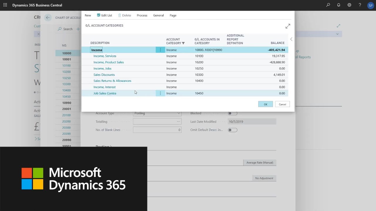 How to set up chart of accounts in Dynamics 365 Business Central
