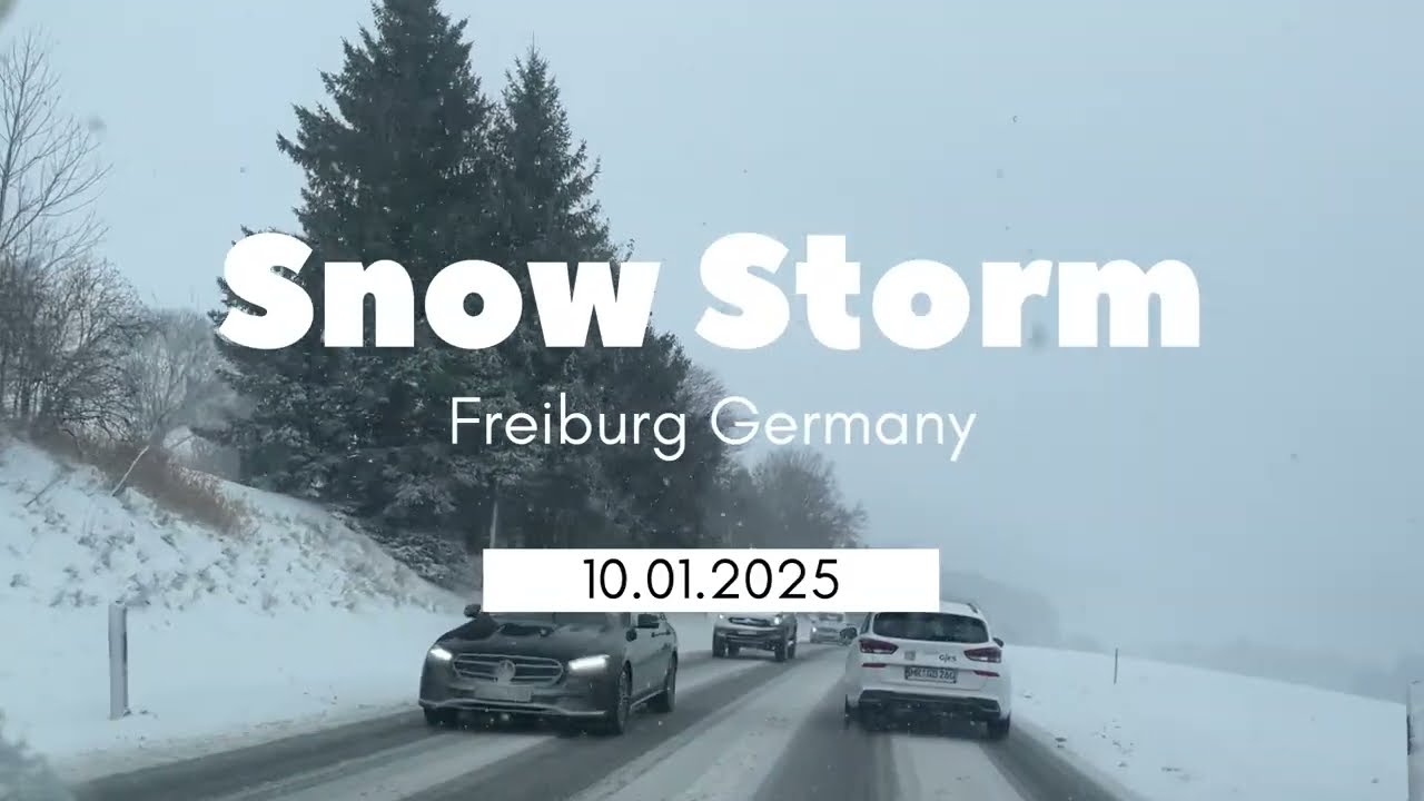 Insane Snowstorm Drive in Freiburg 😱 Extreme Winter Roads POV