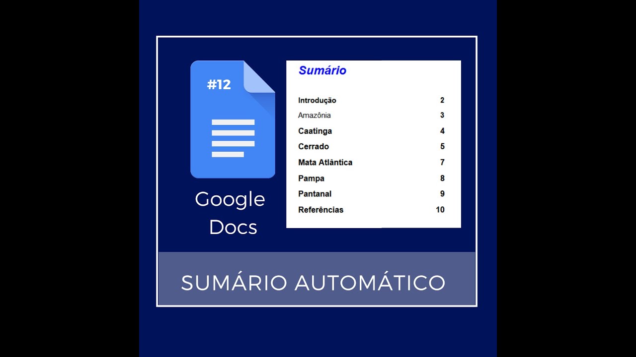 Sumário Automático no Google Docs - Documentos Google #11