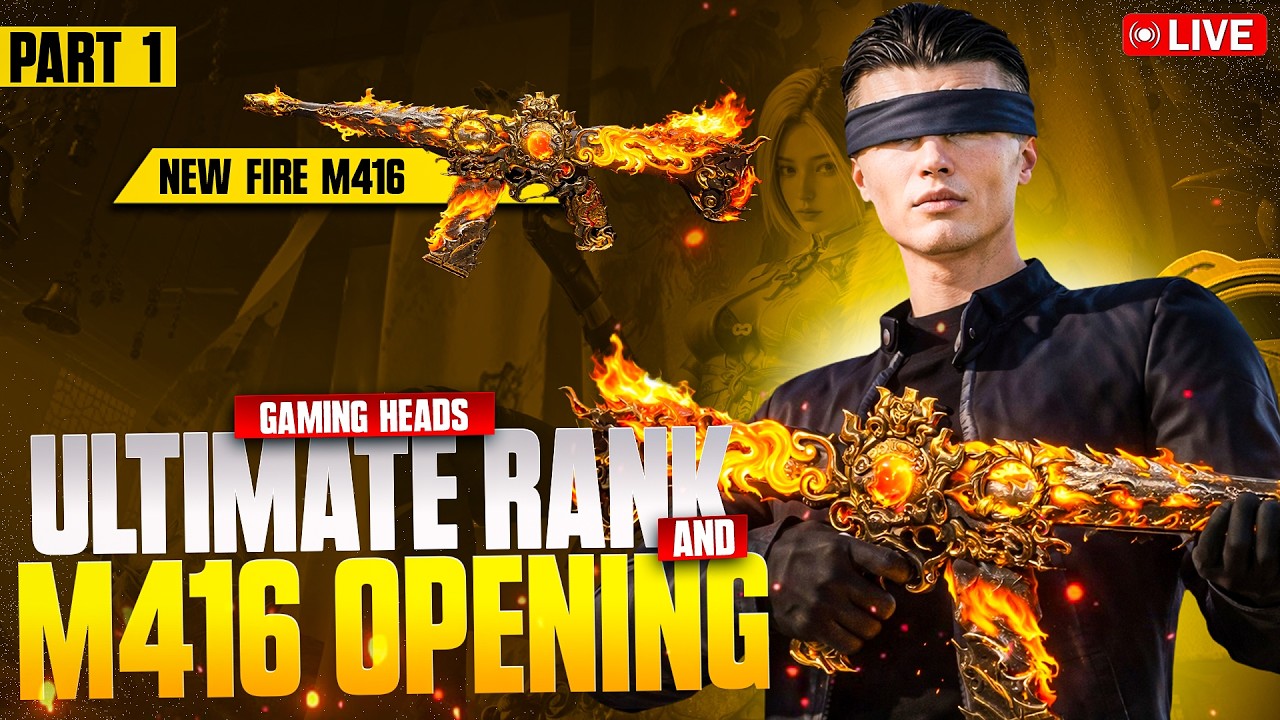 ULTIMATE ROYALE RANK PUSH AND NEW M416 OPENING | RANK #5 IN ULTIMATE ROYALE  | GAMING HEADS LIVE