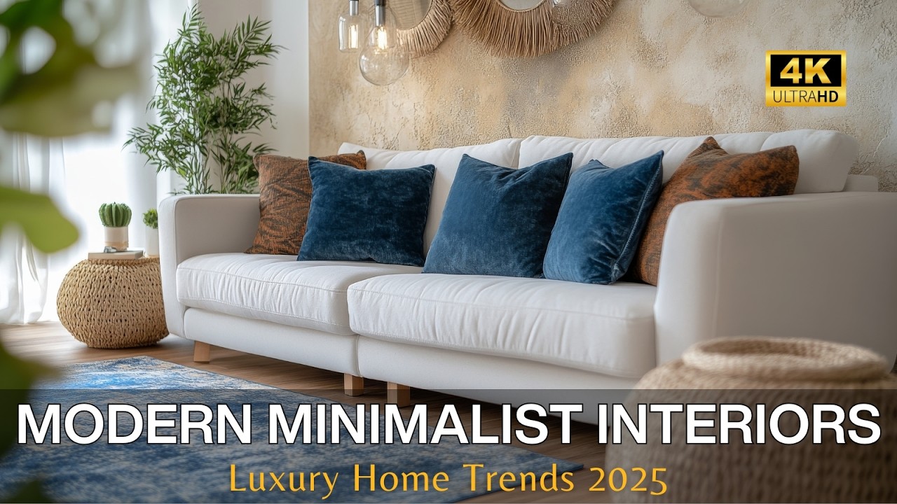 Luxury Home Trends 2025: Modern Minimalist Interiors with Cozy Color Combinations & Courtyard Patios