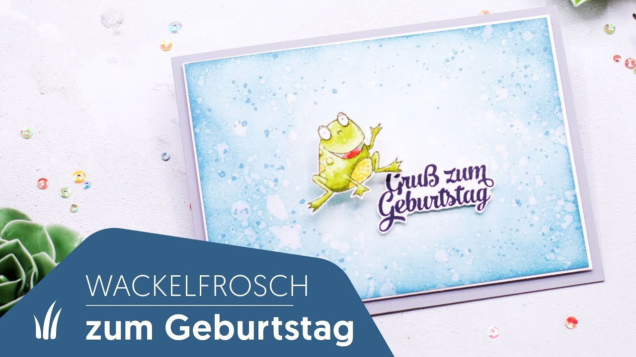 🐸Wackelfrosch - lustige Geburtstagskarte mit dem Stempelset Froschkönig