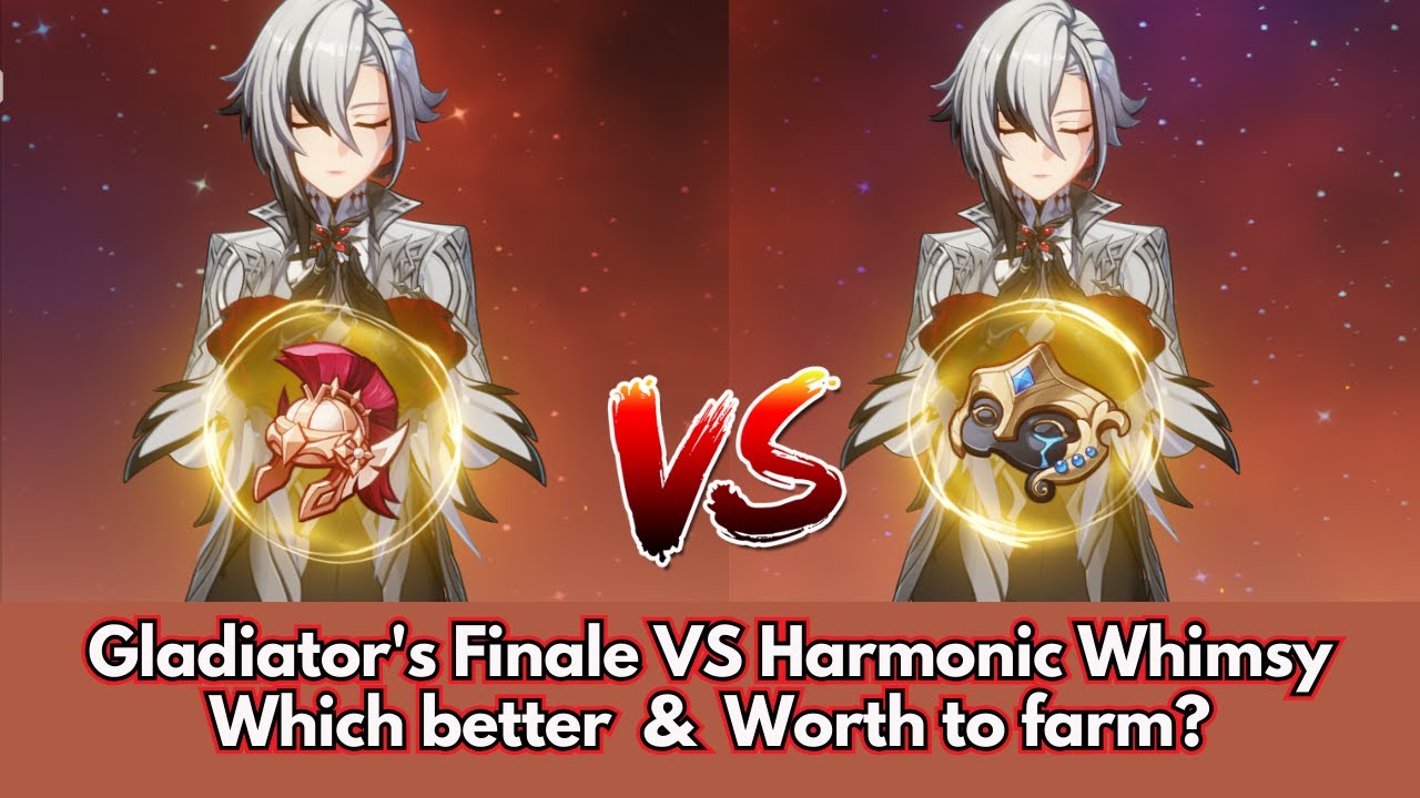 Arlecchino Artifact Comparison Gladiator Finale VS Fragment of Harmonic Whimsy Which is better?
