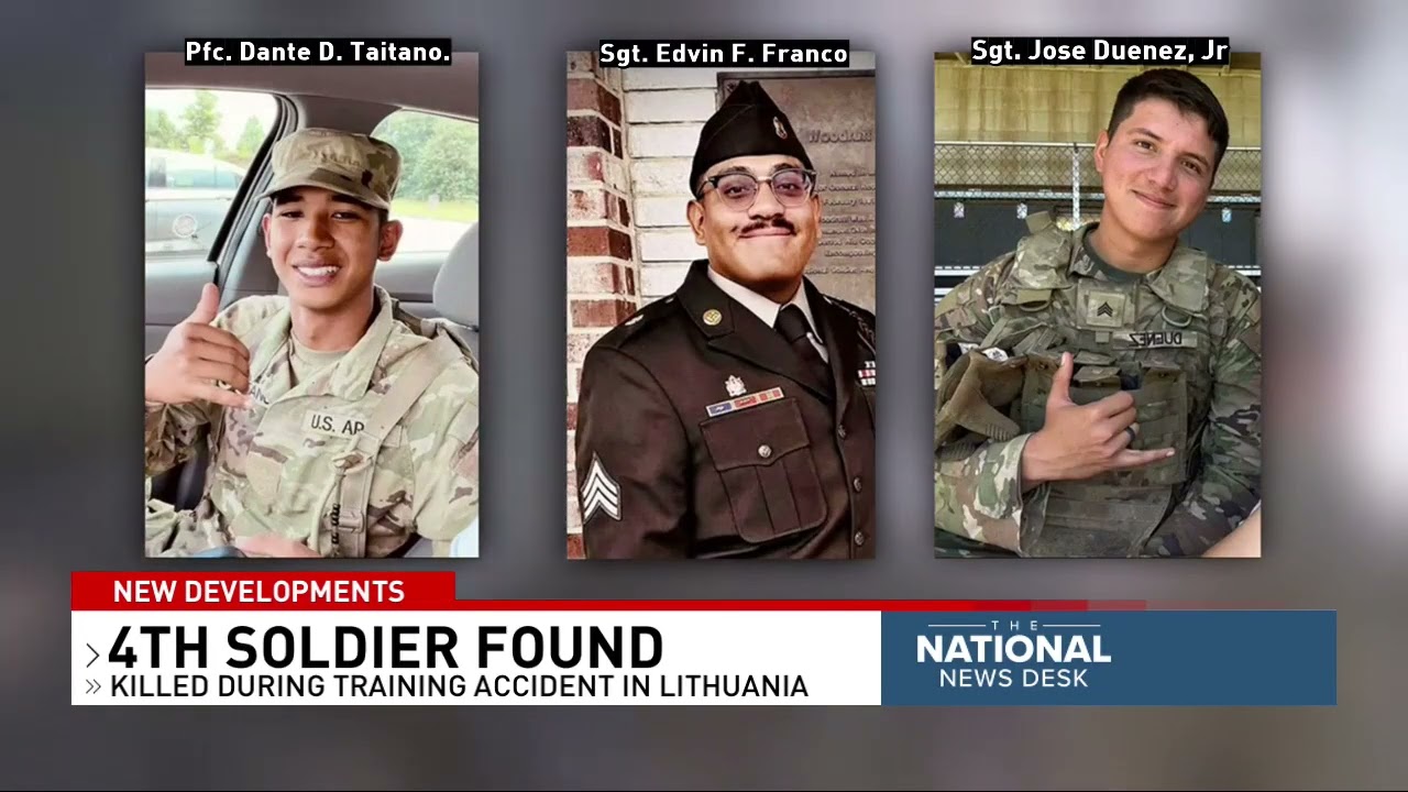 Fourth missing US soldier's body recovered in Lithuania