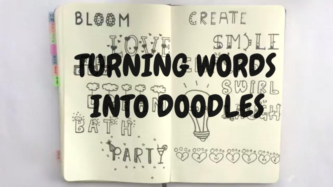 Doodling words | How to turn WORDS into Doodles | Idle Doodle