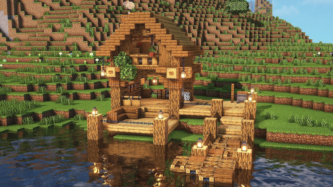 Minecraft: How To Build a Lake House | Tutorial