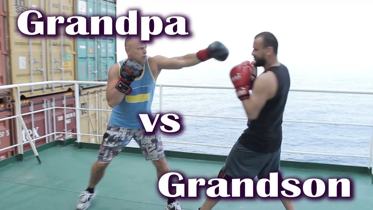 Grandpa teaches grandson boxing | life at sea | UASUPPLY