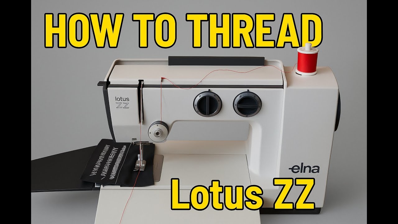 Как заправить Elna Lotus ZZ / Threading Elna Lotus ZZ / Elna Lotus ZZ einf&auml;deln