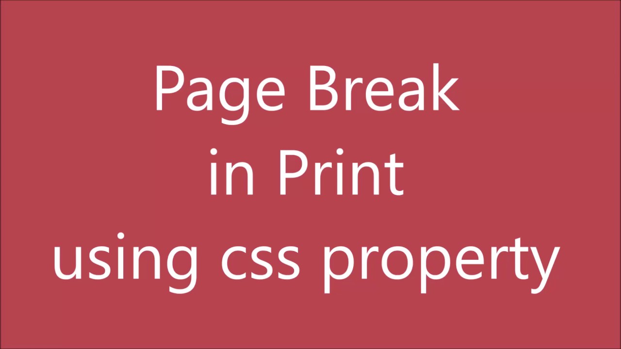 Page Break in Print Option (Print Preview)-Save in Pdf | PHP Beginner Tutorial | Knowledge Thrusters