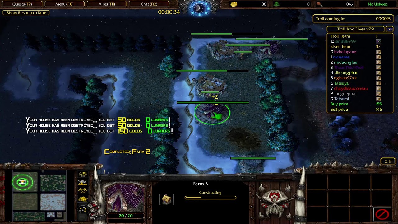 Warcarft 3 | Troll and Elves 7.9